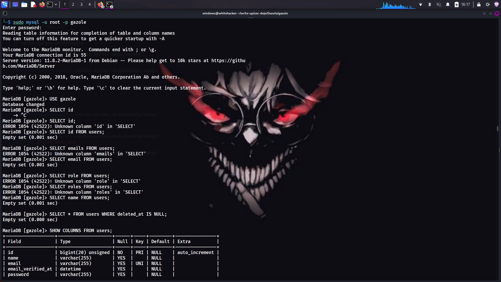 Initial attempt to access user information